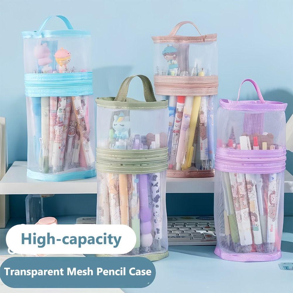 Цилиндрический пенал Двухцелевая сумка для канцелярских товаров Высококачественный пенал Школа Офис