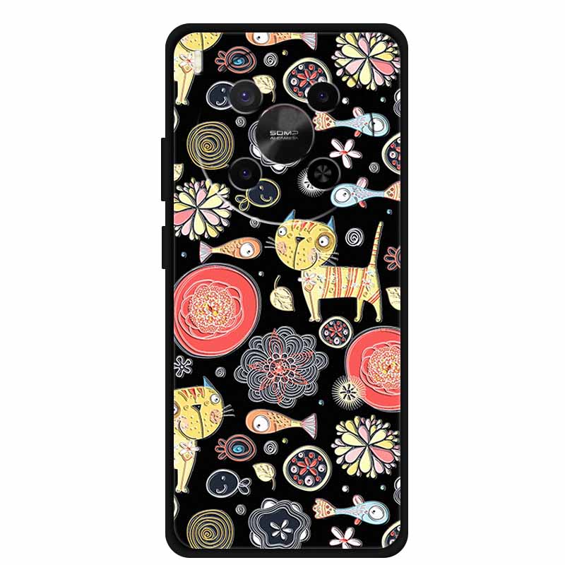 For ZTE Blade V70 Max Case 3D Blossom Emboss Soft Silicone Phone Cover for Nubia V70 Max Cases Relief Flower Shell New V 70 Max
