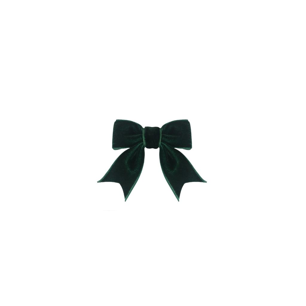 Рождественский красный и зеленый бархатный бант из ленты ручной работы, фрак, резка, украшение рождественской елки, подарочной коробки, бант