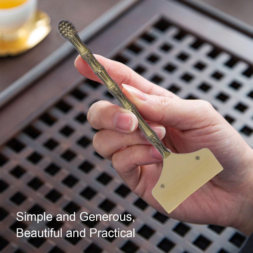Practical Tea Tray Cleaning Brush Alloy Handle Tea Tray Cleaning Sweeper Tea Tray Maintenance