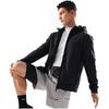 Li Ning трикотажная однотонная флисовая теплая толстовка с капюшоном на молнии мужская толстовка черная AWDU577-1