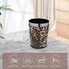 Мусорное ведро для ванной комнаты, контейнер для переработки, круглая корзина для мусора с леопардовым принтом, офисная мусорная корзина, мусорный контейнер из нержавеющей стали, 5 л