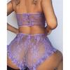 Sexy Bra Two-Piece Set Full Lace Fun Lingerie Sexy Tube Top Shorts Sexy Lingerie