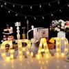 2025 Grad Light Up Letters Class of 2025 Grad LED Letters Signs Congrats Graduation Party Supplies for Kindergarten Preschool High School College