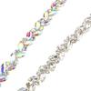 1 Yard Rhinestone Trim Shining Glass Craft Long Row Glitter Stone Charms DIY Making AB/Silver Color Faux Crystal