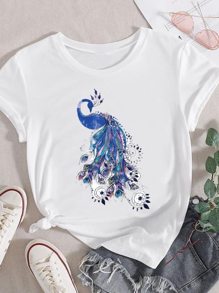 (Азиатский размер) Женская модная футболка с короткими рукавами в стиле 90-х с цветочным трендом, женская повседневная футболка с принтом, женские футболки с графикой