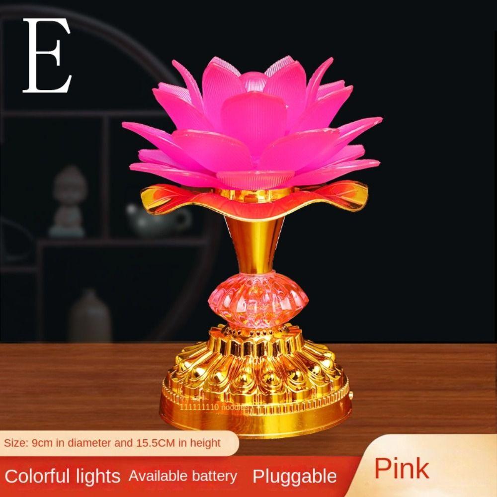 220V Buddhist Lamp LED Night Light Buddha Music Machine Lotus Flower Lamp Temple