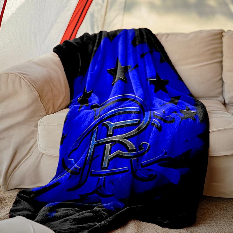 1pc Rangers FC Blanket, Super Cozy Printed Home Blanket, All-Season Warmth