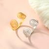 Кольца Cazador Swirl Spiral для женщин из нержавеющей стали 2026 Тренд Геометрические регулируемые кольца на палец Ювелирные изделия Вечеринка Подарок на день рождения