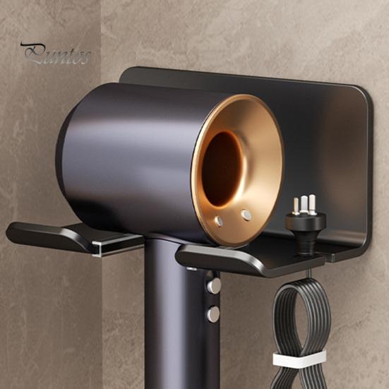 Держатель для фена, настенная стойка для хранения выпрямителя для волос, сушилка, простая установка, полки для ванной комнаты, проволочная вешалка для аккуратного хранения