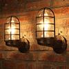Vintage Industrial Unique Wall Light Cage Guard Sconce Loft Light Modern Indoor Lighting Wall Lamps Iron Copper Lighting