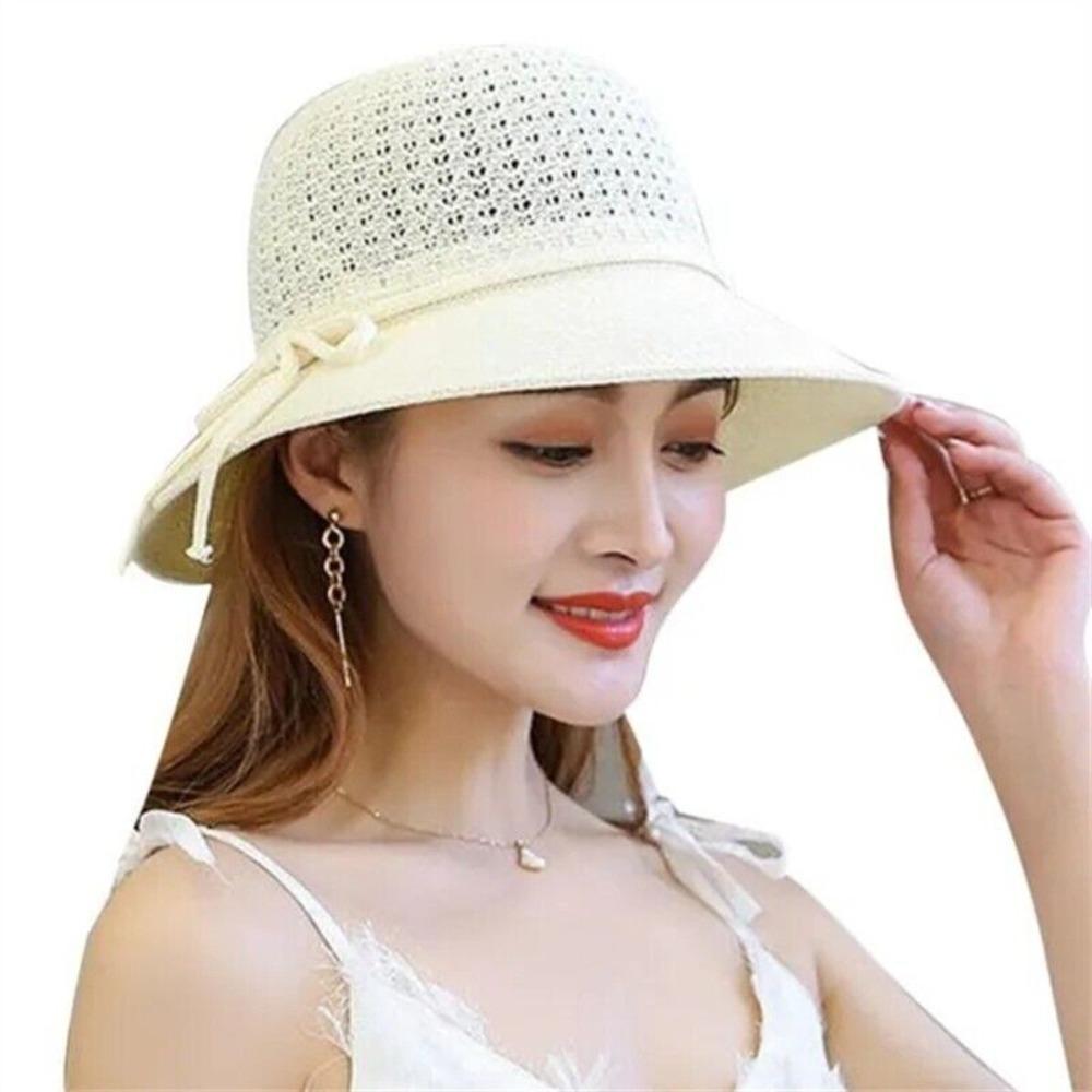 Sun Protection Ladies Panama Caps Wide Brim Straw Hat New Bucket Hat Summer