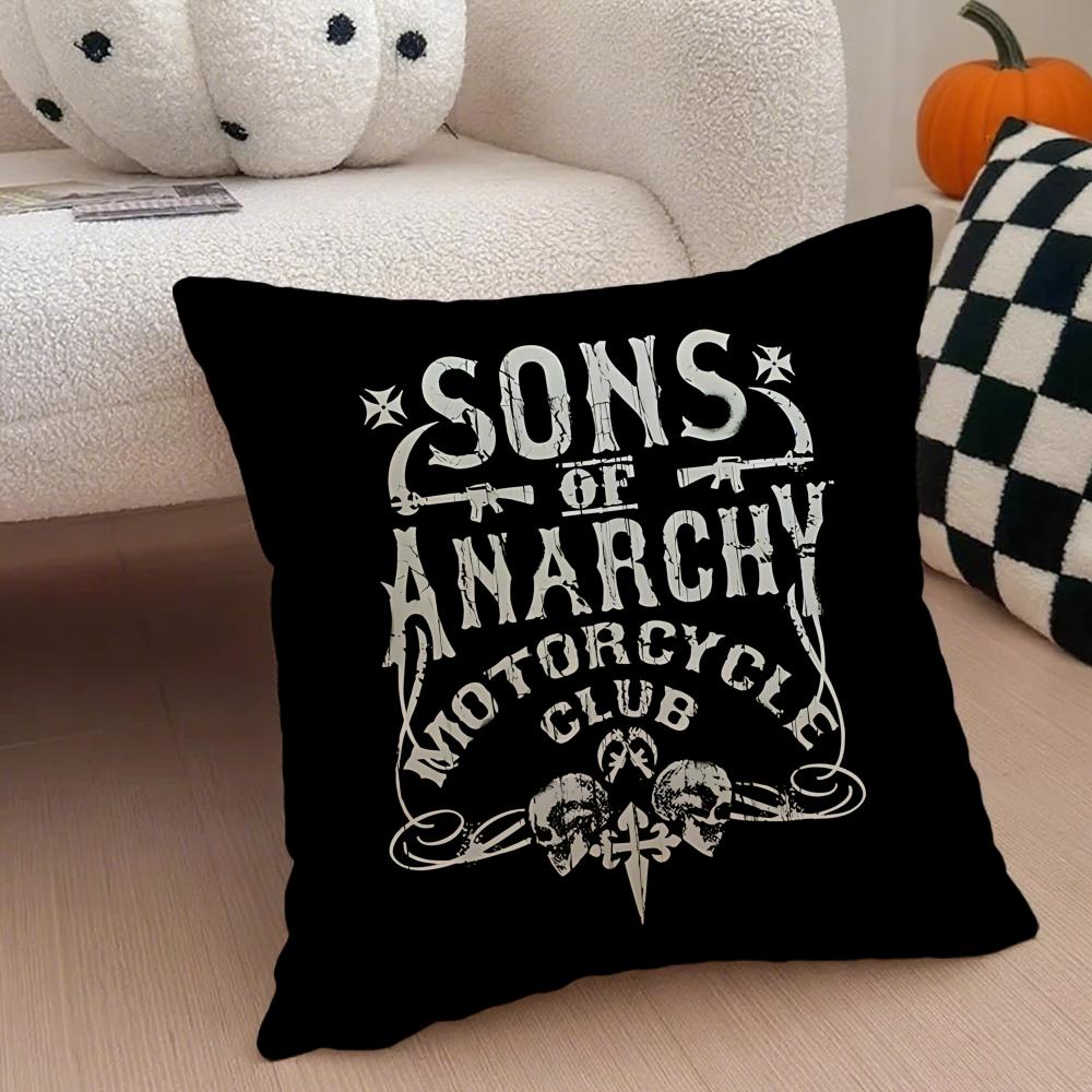 American Biker Drama SSons of Anarchy Cushion Cover Throw Pillow Cover Hidden Button Durable Polyester Chair Cushion