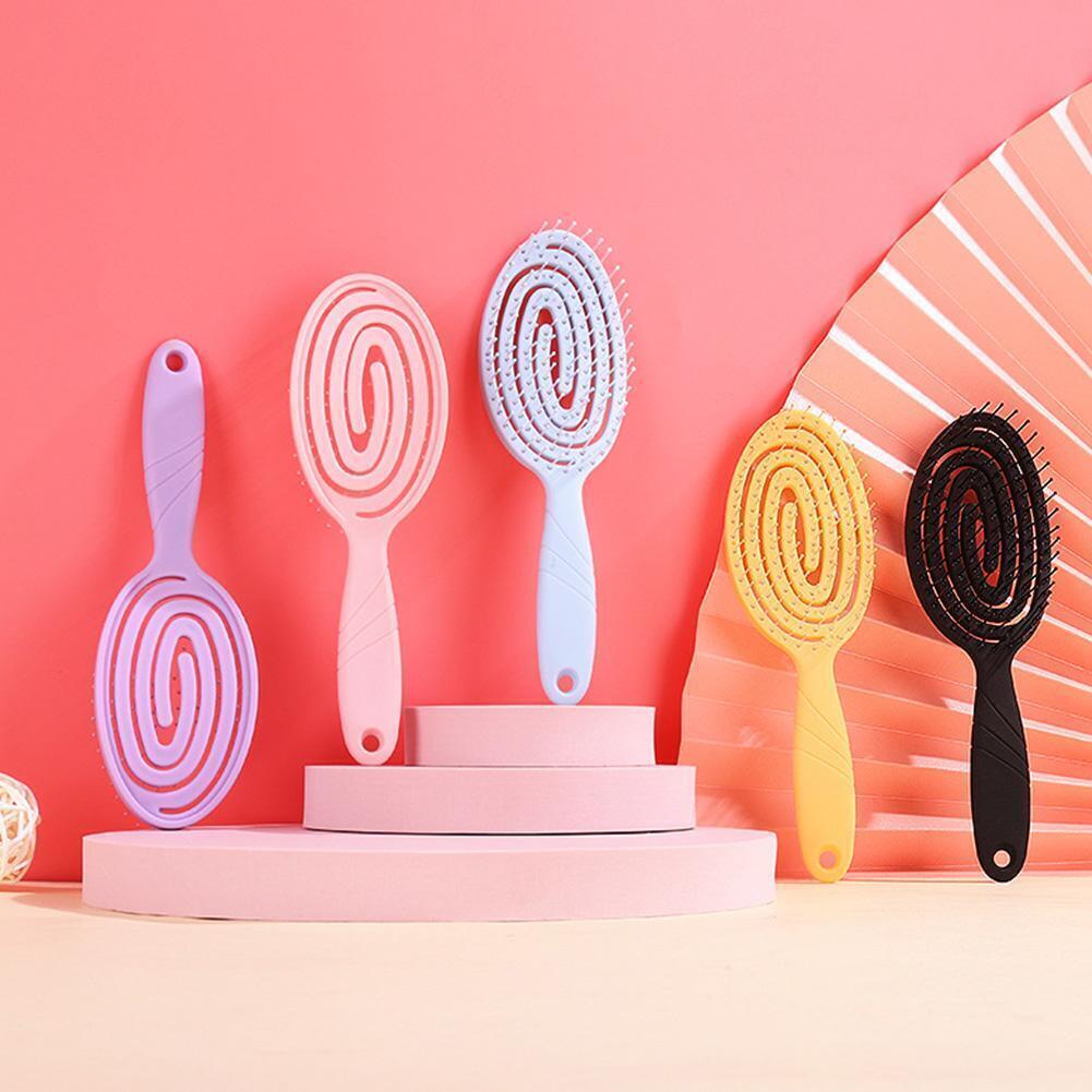 New Detangling Hairbrush Nylon Bristle Hair Scalp Massage Brush Hair Women Q0A3