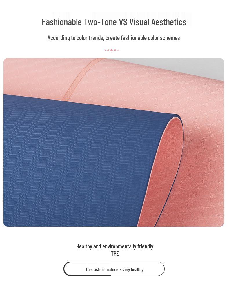 Thickened Non-Slip Fitness and Yoga Mat for Home Use – Extra Wide and Long for Men and Women