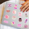 130Pcs/Set Pink Healing Phrase Mini Diary Manual Stickers DIY Scrapbooks Album Decor Decals Stickers