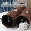 Foldable Suede Cat Tunnel Toy for Self-Play
