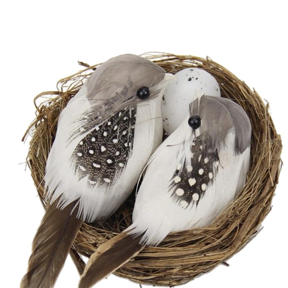 Car Realistic Parties Lawn Ornaments Garden Bird Nest Home Decor Artificial Birds Birds Egg