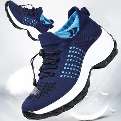 Женские кроссовки для ходьбы, модные кроссовки с плетением Fly, удобные дышащие туфли для кормления грудью, повседневные мокасины на платформе, нескользящие