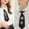 Блестящий галстук-бабочка с готовым узлом, украшенный буквами MR MRS и стразами, для мужчин и женщин, на свадьбы, фестивали, диско-вечеринки