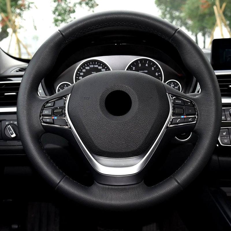 2pcs/Set Car Steering Wheel Button Frame Cover Trim Carbon Fiber Interior for BMW 1 2 3 4 Series F20 F21 F30 F32 F34 Auto Parts