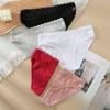 Underwear Women's Pure Cotton Low Waist Sexy Lace Briefs Embroidered Breathable Seamless Triangle Panties