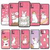 Phone Case For Samsung Galaxy A73 A53 A71 A51 A41 A31 A33 A22 A12 A21s A13 A32 A52s A72 A52 A23 Flower Love Pink Cute Rabbit
