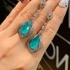 Модные серьги из серебра S925 с изумрудом и красным корундом, пересекающие границу