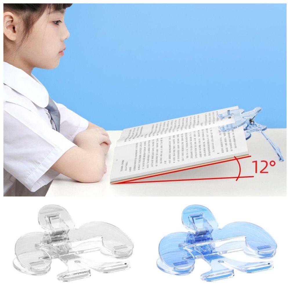 12° Support Angle Reading Book Marker Clip Anti-slip Book Page Holder  For Student Reading