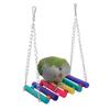 Birds Swing Toy Small Parrot Hanging Hammock Parakeet Swing Hanging Toy Parrot Cage Bell Perch Toys with Ladder Bird Supplies