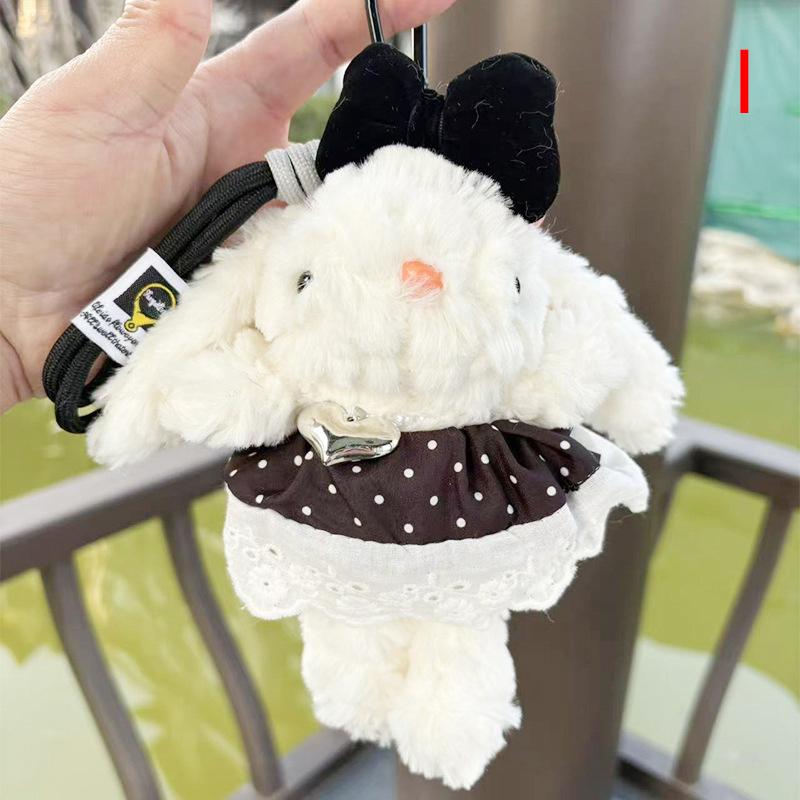 Милый мультяшный пушистый кролик кукла брелок кулон для рюкзака кулон сумка аксессуары креативный чучела животных брелок для подарков