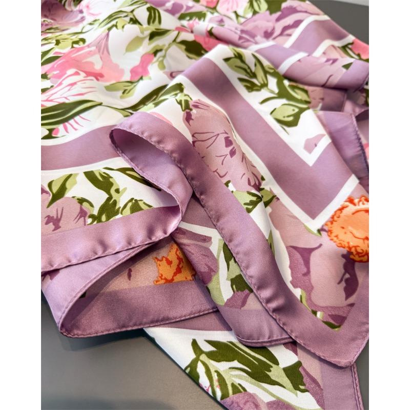 Korean Style Luxury Printed Large Square Scarf For Women