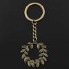 Модный венок из оливковой ветви 41x36 мм кулон 30 мм брелок для ключей бронзовый мужской автомобильный подарок сувенирный брелок