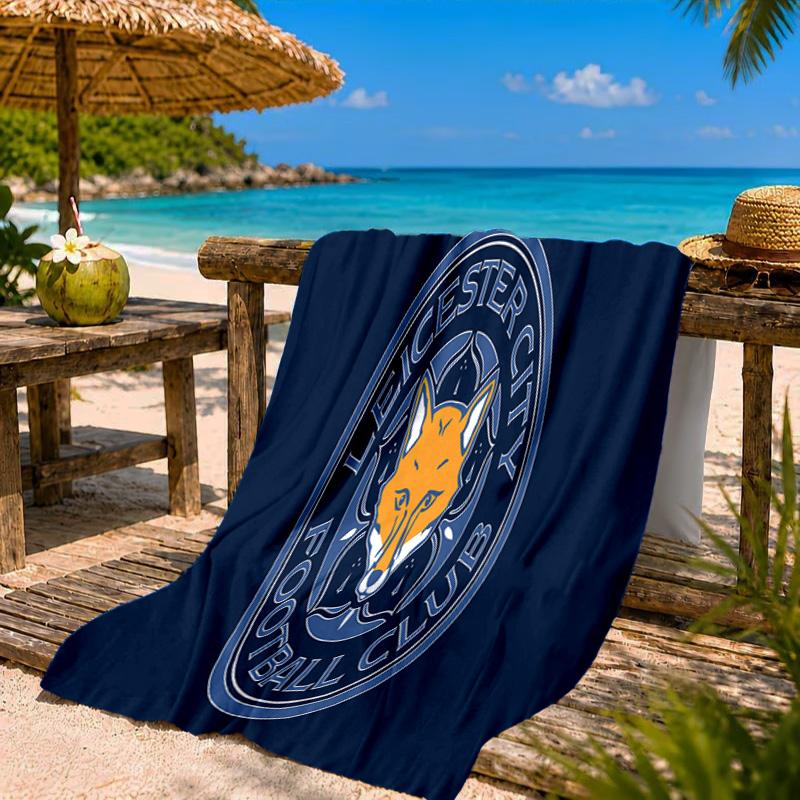 Leicester City Football Club Beach Towel Microfiber Beach Towel, Lightweight and Quick-Dry, for Summer Travel, Swimming Pool Fan Birthday Gift