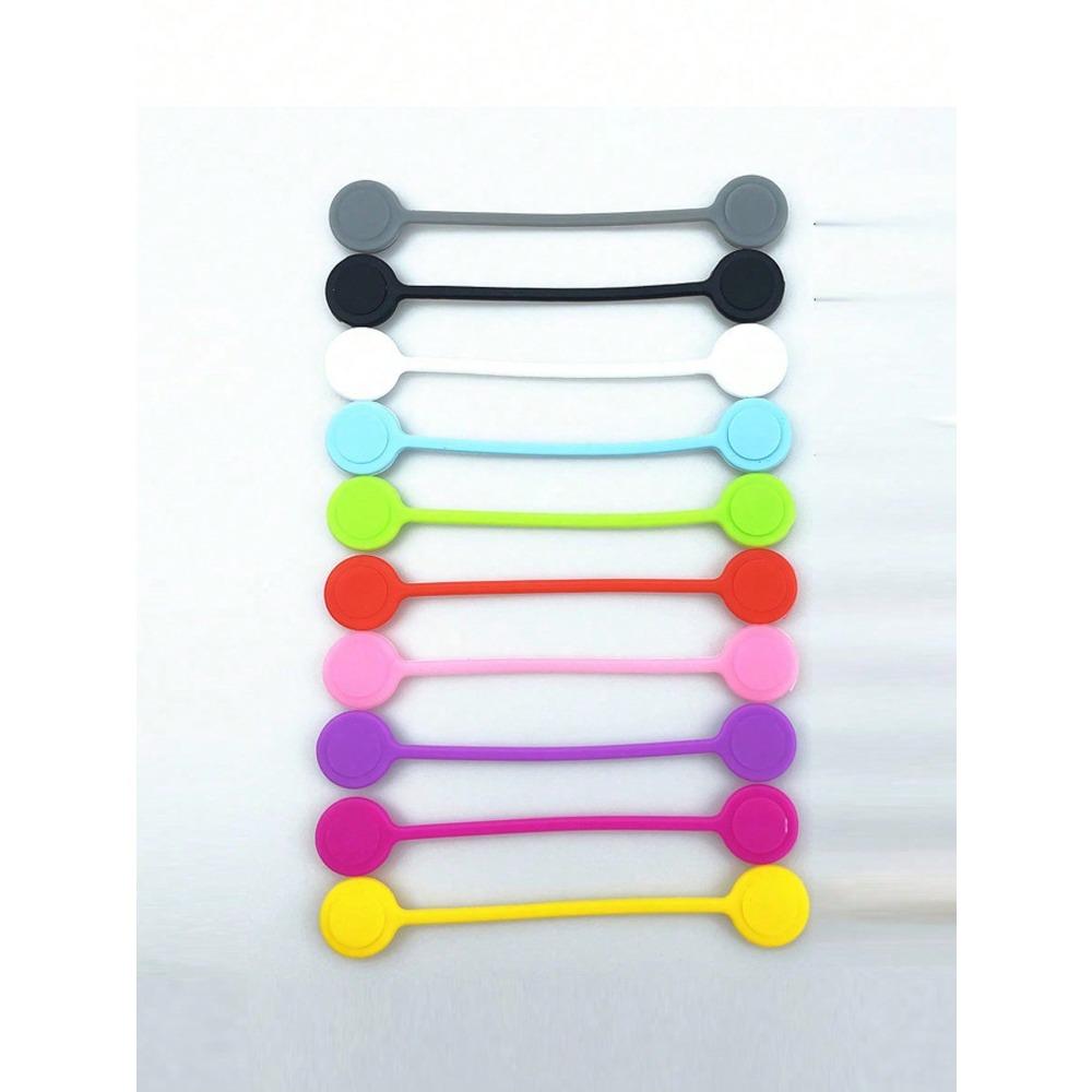 Магнитный органайзер для кабелей, многоразовые силиконовые кабельные стяжки, скручивающиеся стяжки для организации и связывания предметов, магнитная клипса для кабелей на холодильник