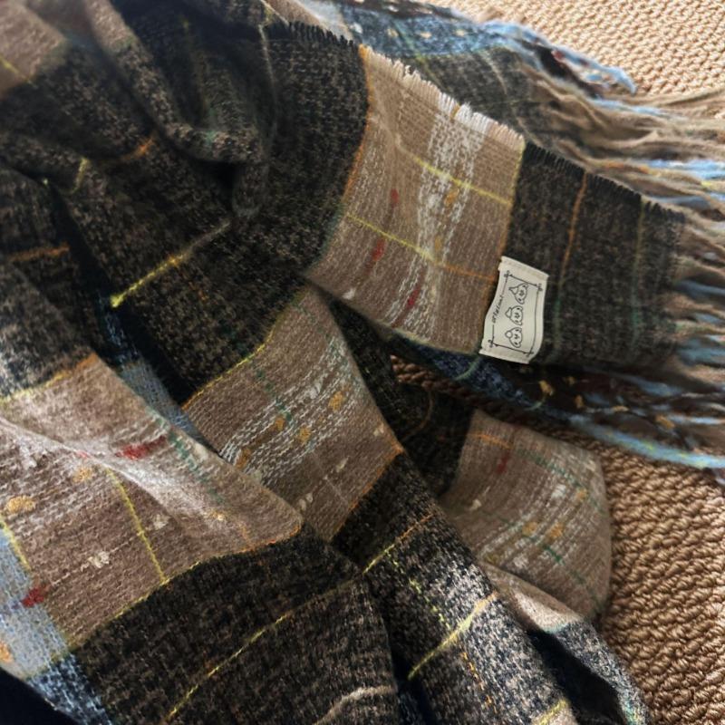 Plaid Collection~ Korean Plaid Fringed Ins Scarf Female Autumn And Winter Students Warm Atmosphere Scarf