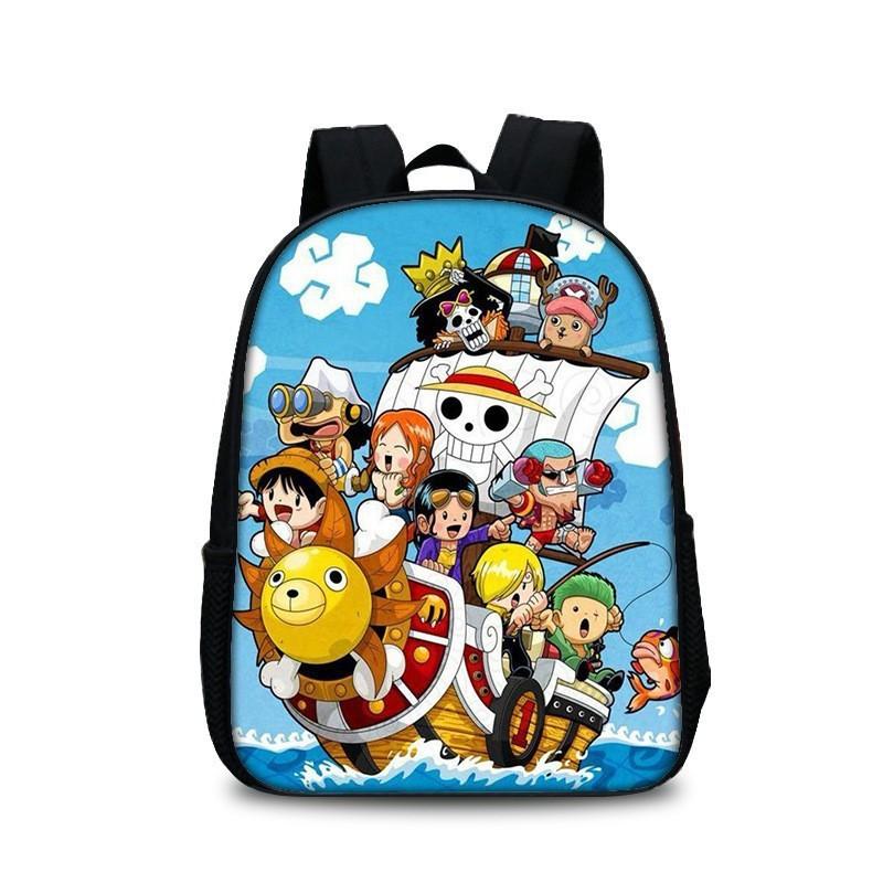 One Piece School Backpack For Children With Lightweight Nylon Material And Cartoon Pattern For School Use
