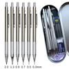 Metal Mechanical Pencil Set With Pen Box Lead Eraser Pencil Sharpener Set 0.3 0.5 0.7 0.9 1.3 2.0mm Art Sketch Automatic Pencil