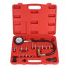 0-1000Psi TU-15A Gauge Diagnostic Tools Kit Gauge Kit 18PCS Diesel Engine Cylinder Compression Tester Kit Adapter Set