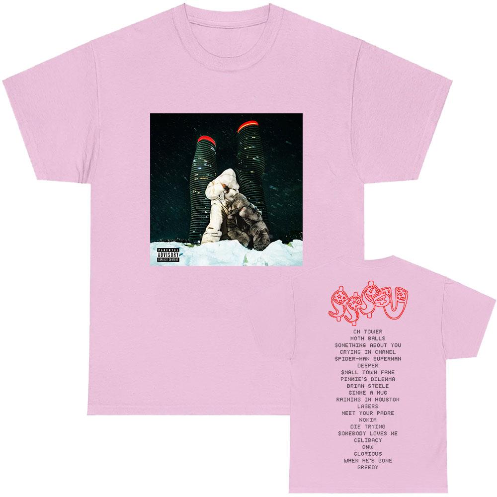 SSS4U $ome $exy $ongs 4 U 2025 Альбом Футболки Рэпер PARTYNEXTDOOR и Дрейк Графическая футболка Хлопковые футболки Мужская Женская одежда Унисекс