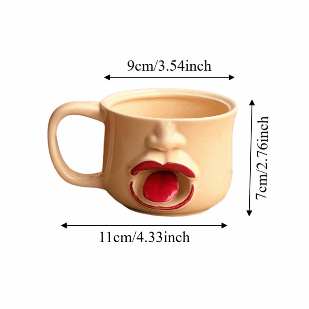 Забавная кружка с подвижным языком 300 мл Керамическая кружка Чашка для воды Кружка с беспокойным языком Подарок