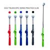 Retractable Golf Swing Training Aid Portable Grip Trainer with Click Feedback for Right And Left Handed Golfers Warm Up Stick Telescopic Short Club