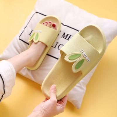 Женские тапочки Kawaii Обувь на плоской подошве Летние модные повседневные милые женские пляжные домашние шлепанцы Нескользящие для ванной комнаты