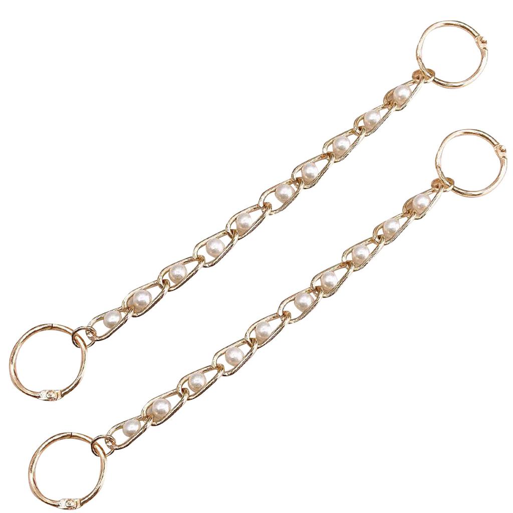 Цепочки для украшения обуви, блестящая металлическая цепочка для подростков, мужчин, женщин, взрослых, аксессуары для обуви