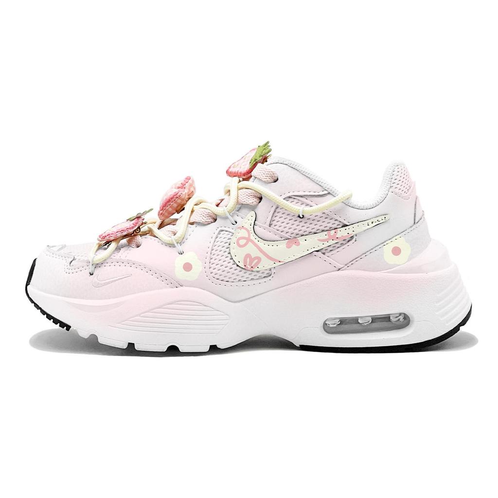 Nike Air Max Fusion Нескользящие Нескользящие Низкие Кроссовки для Бега Y2k Женские Розовые Желтые CJ1671-100(TeamS2-S-BOX)