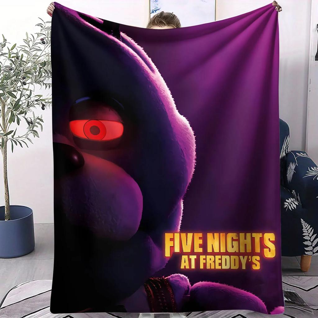 Мультяшное фланелевое одеяло F-Five N-Nights F-Freddy Мягкое постельное белье Чехол для дивана Домашний декор Подарок Подросткам Мальчикам Девочкам Детям
