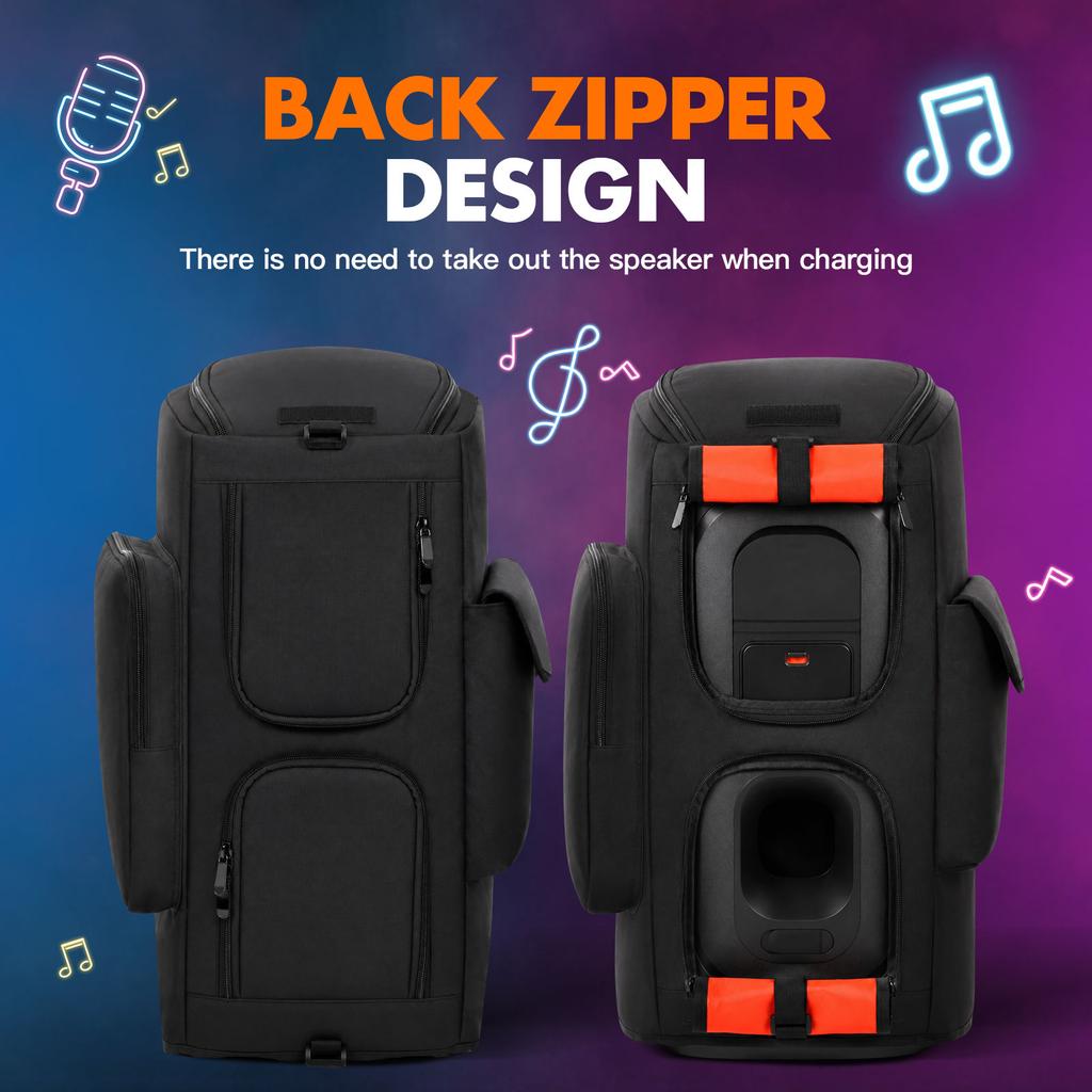 Speaker Cover for PARTYBOX 130 Nylon Dual Side Storage Bags Rear Zipper Non-slip Washable