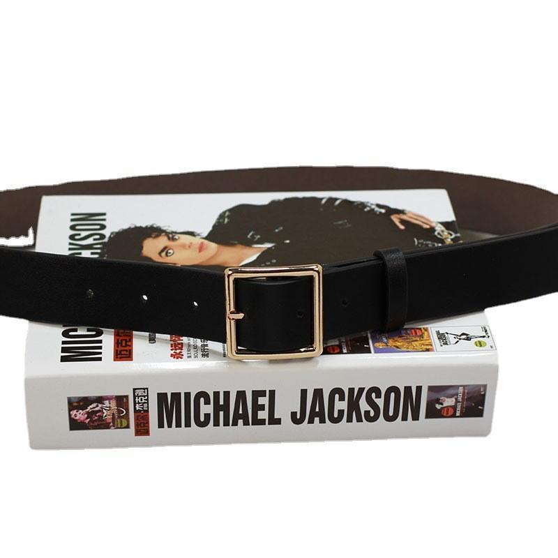 Simple Solid Color Metal Square Buckle Decoration Women Casual Wide Belt For Everyday