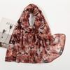 Thin Floral Viscose Scarf Print Voile Shawls and Wraps Pashmina Foulards Muslim Woman Hijab Scarves Long Printed Tippet