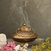 Antique Degchi Dhoop Dani Pot - Vintage & Heritage Decor Incense Dhoop Holder (Iron, Round, Antique Finished Golden)